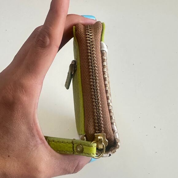 Fossil Tessa Zip Around Clutch Wallet Lime Natural Gymnast Diver Print - Picture 4 of 12